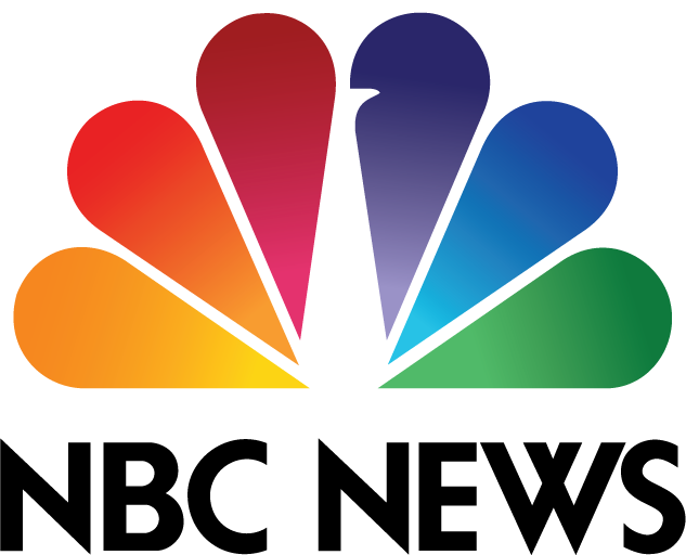 NBC News Logo Red circle with the text "People Love Us on Yelp" and the Yelp logo.